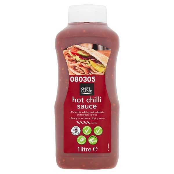 Chef's Larder Hot Chilli Sauce 1 Litre Groceries 2 Go Chef's Larder Hot Chilli Sauce 1 Litre Groceries 2 Go
